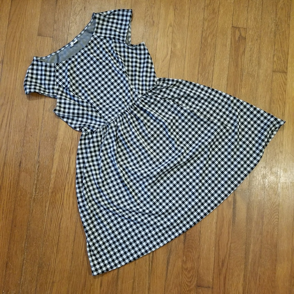 Black and white gingham dress